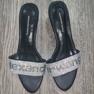 Alexander Wang Jessie Crystal Embellished Mules